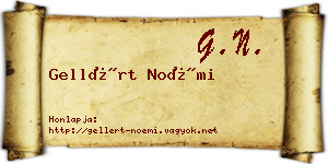 Gellért Noémi névjegykártya